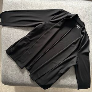 Eileen Fisher Flex Tencel Ponte Classic Jacket Cardigan In Black Size XL NWOT